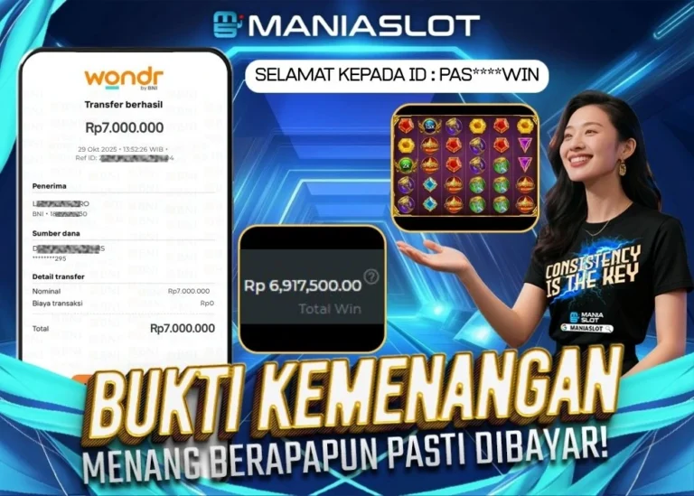 Bukti Jepe Rp 7jt Hari ini di 15.000x Mania 4 MANIASLOT-BNI WONDER