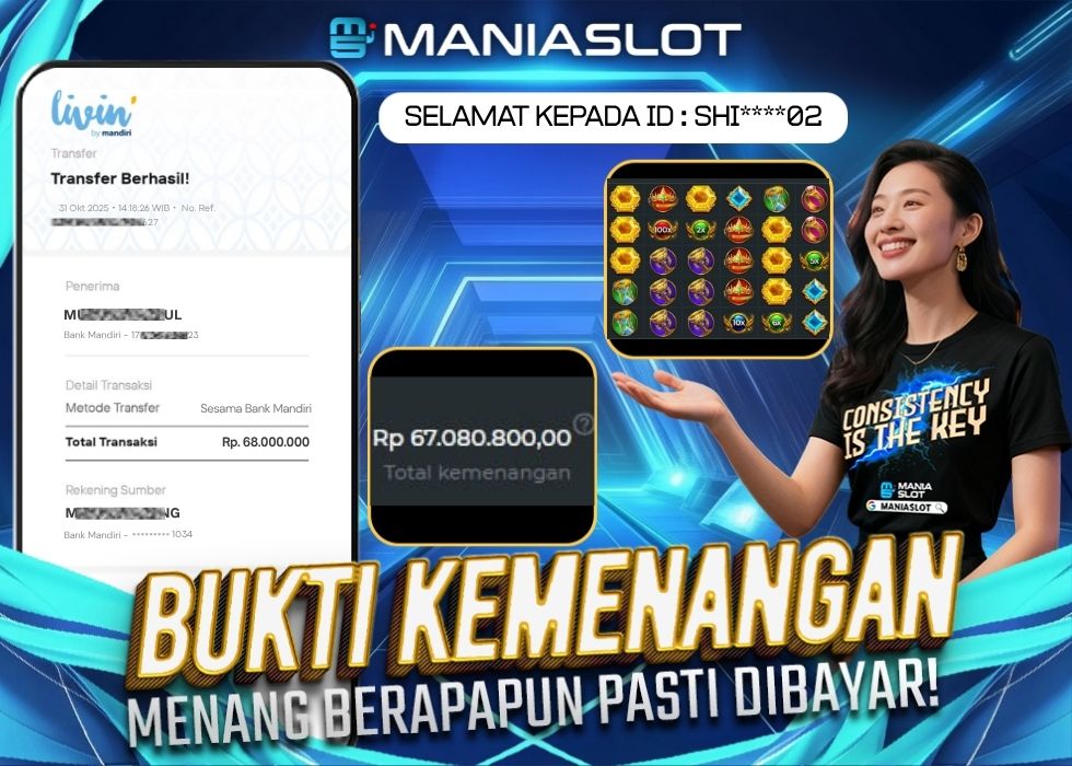 Bukti Jepe Rp 68jt Hari ini di Gates of Olympus 1000 1 MANIASLOT-MANDIRI